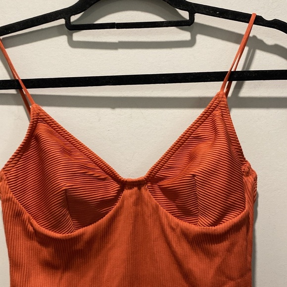 Topshop Orange Bodysuit Size 8 - Picture 3 of 11